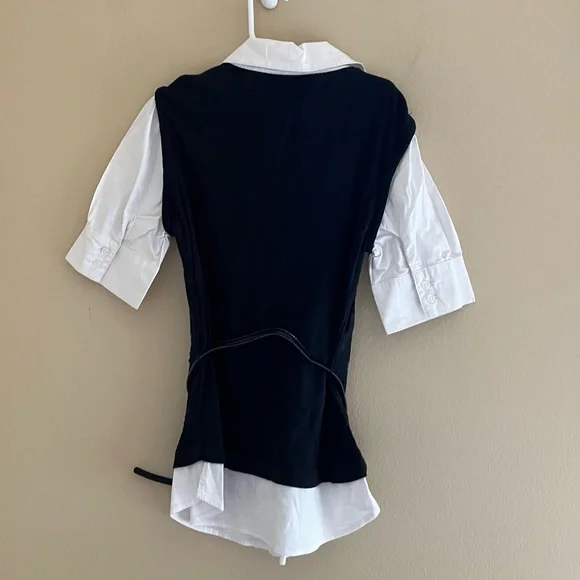 ⚫️LIMITED TOO: Girl size 12, 1/2 sleeve blouse w/sequins & detachable belt⚫️ - Picture 8 of 9